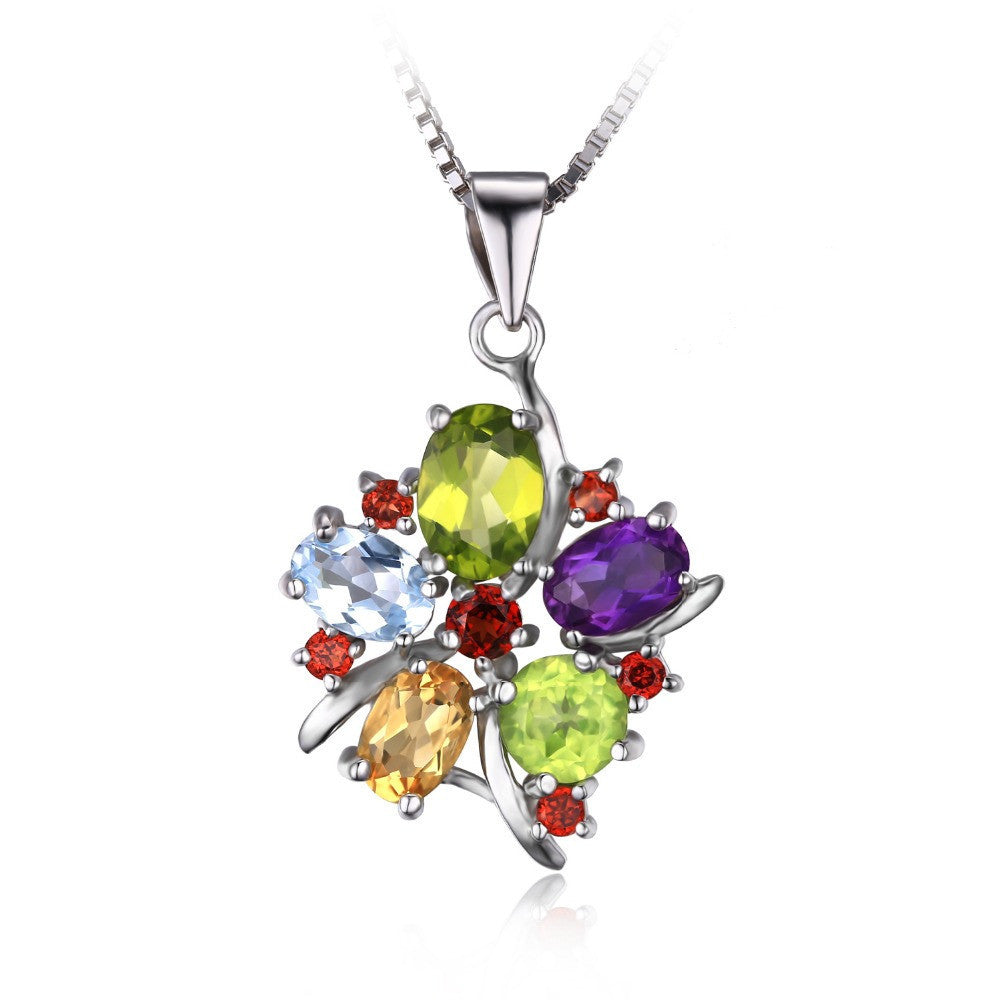 Topaz Pendant Necklace 925 Sterling Silver