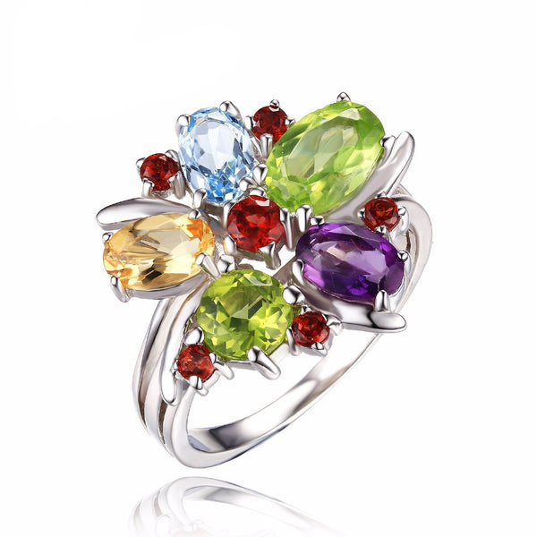 Topaz Cocktail Ring 925 Sterling Silver Ring